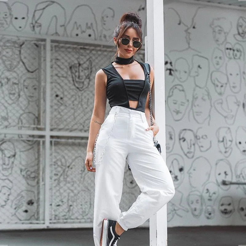 Y2K O-Neck T-Shirt Jumpsuit for Women - Summer Fashion