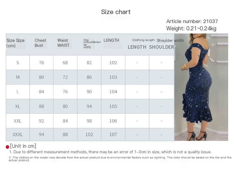 2023 Summer Women's Off-Shoulder Ruffled Dress