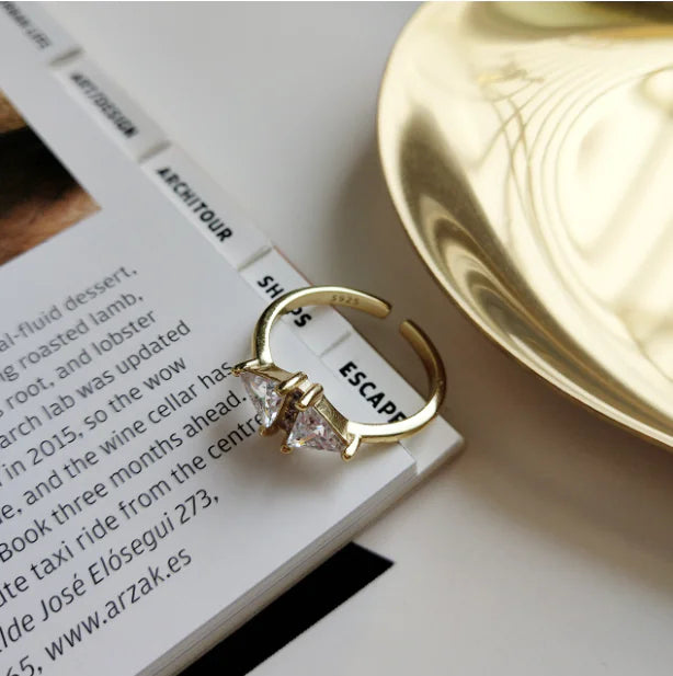 Simple Gold 925 Sterling Silver Ring
