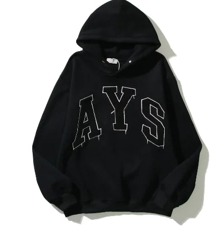 Women's Retro Hooded Fleece Embroidered Sweatshirt