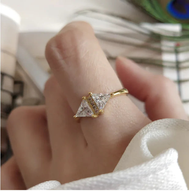 Simple Gold 925 Sterling Silver Ring
