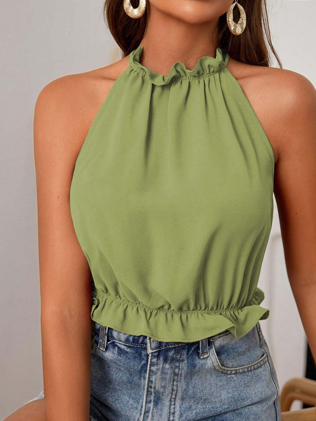 Plus Size Sleeveless Sexy T-Shirt for Women