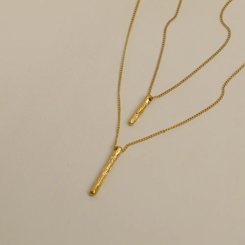 HYACINTH Double Layer Nostalgic Chain Necklace for Women