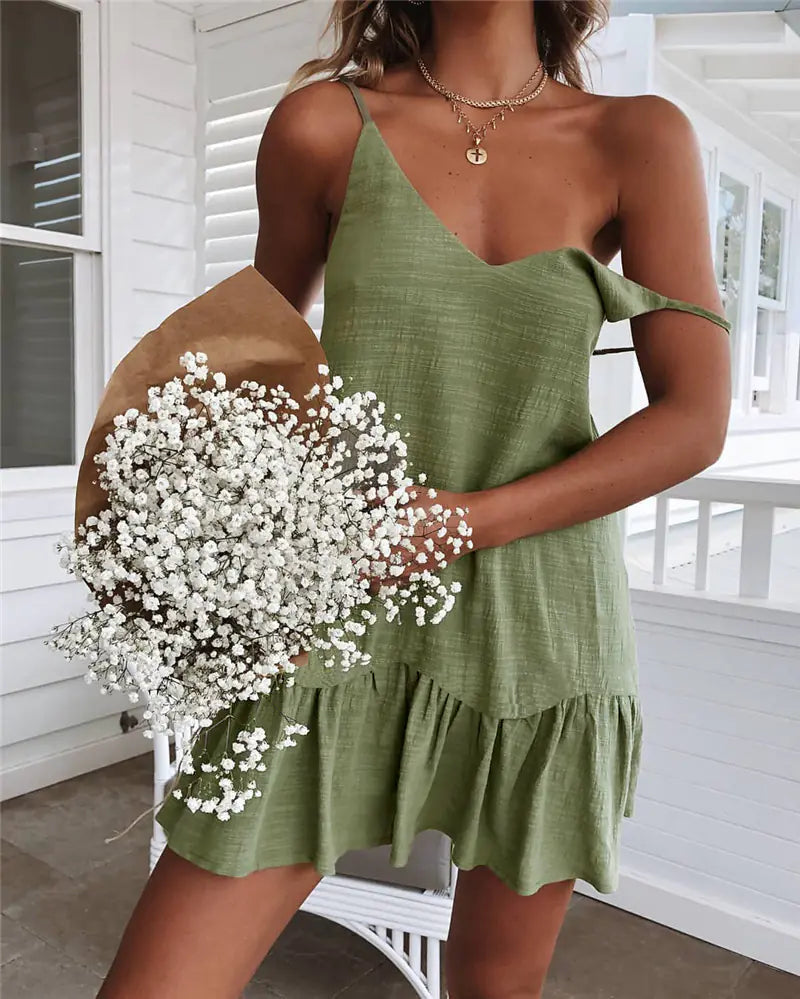 2019 Summer Fashion Women's Dress with Ruffle Details
