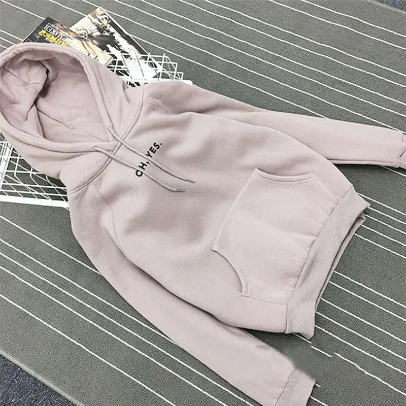 Women's Oversized Fleece Hooded Sweatshirt Top