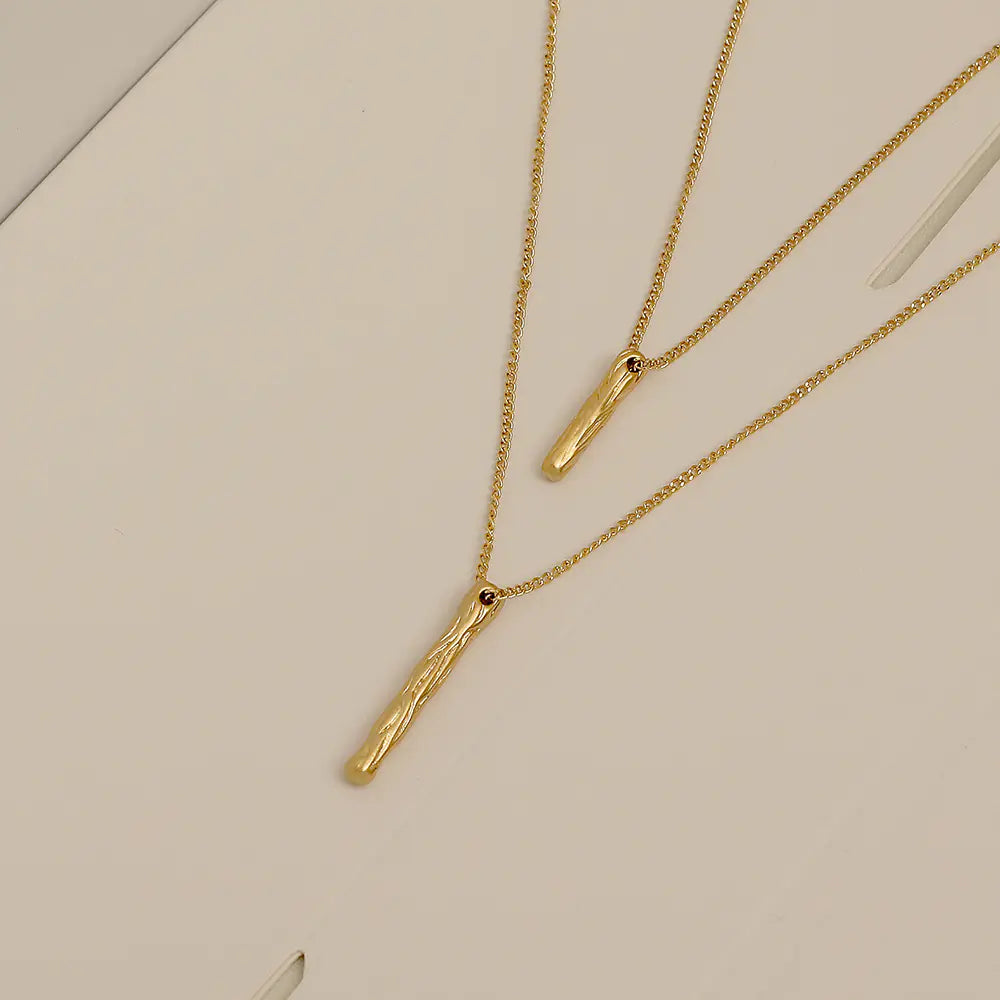 HYACINTH Double Layer Nostalgic Chain Necklace for Women