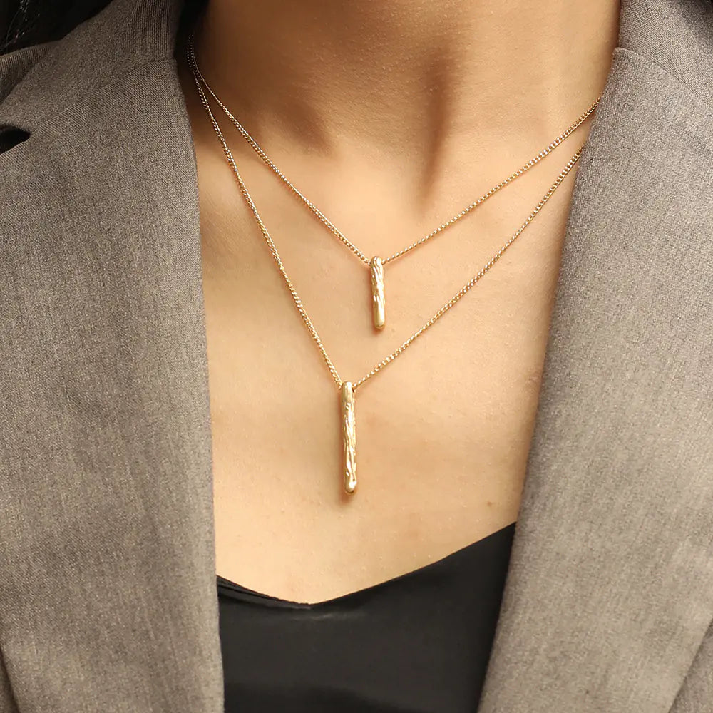 HYACINTH Double Layer Nostalgic Chain Necklace for Women